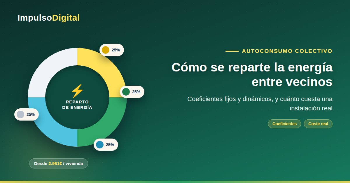 Autoconsumo colectivo: qué es, cómo se reparte la energía y cuánto cuesta