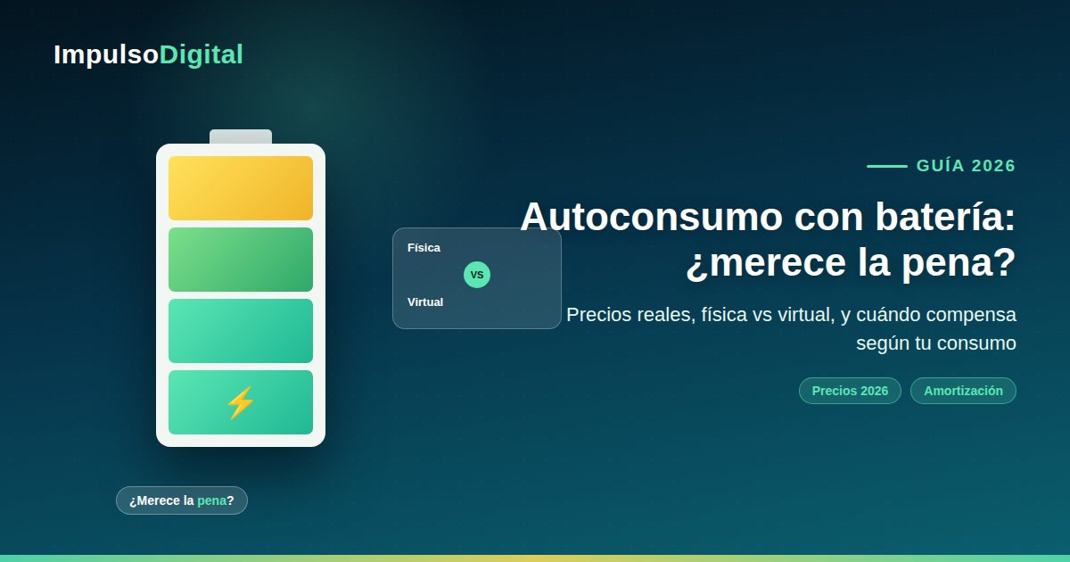 Autoconsumo solar con batería: precios y rentabilidad