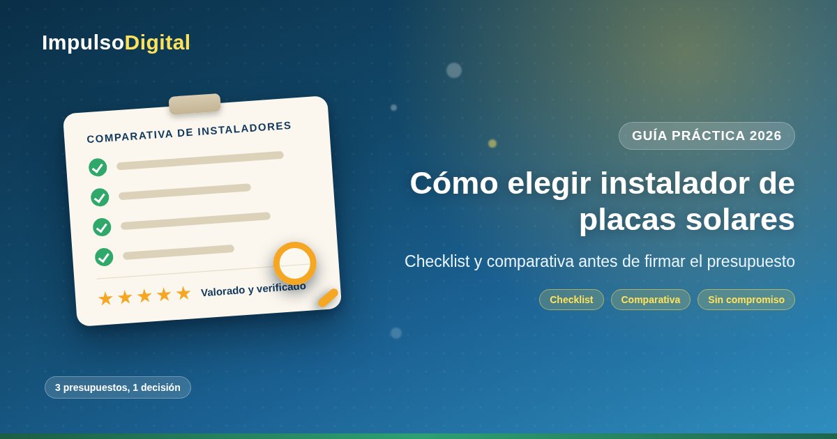 Checklist para elegir instalador de placas solares