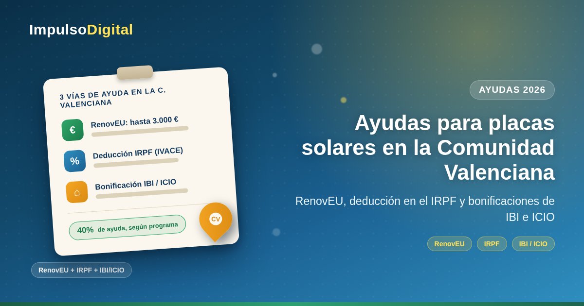 Ayudas para placas solares en la Comunidad Valenciana en 2026